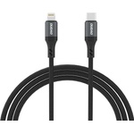 Dudao L3CL USB-C - Lightning 30W плетен кабел 1, 2 м - черен (6976625333073)