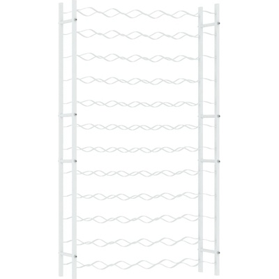 vidaXL Stojan na víno na 72 fliaš biely kovový 340912