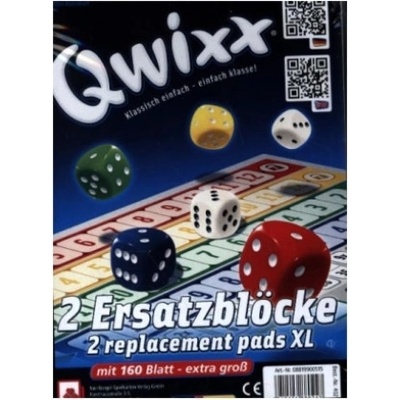 Cartamundi Deutschland Qwixx XL - Ersatzblöcke (2er) | Nürnberger Spielkarten Verlag