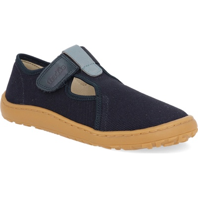 Froddo Barefoot plátenky Canvas T-bar tmavomodré