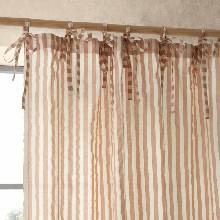 Záclona v terakotovej farbe 140x183 cm Zanzibar Stripe – Pineapple Elephant