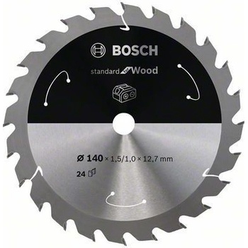 Bosch Pilový kotouč Standard for Wood pro akumulátorové pily 140 × 1,5/1 × 12,7 T24 2608837670