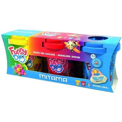 FUNNY DOO sada 3 barvy 3x120 g červená modrá žlutá MITAMA 63848