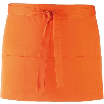 Premier Workwear Pracovní zástěra krátká s kapsami PR155 Orange Pantone 1655 60x33cm