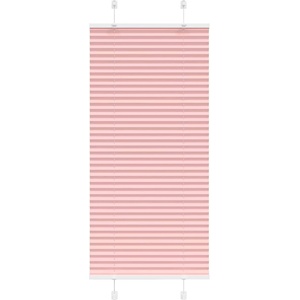 vidaXL Плисирана щора, розова, 65x150 см, ширина на плата 64, 4 см, полиестер (4015442)