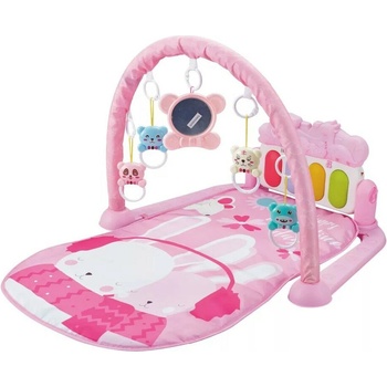 Pepita Интерактивна постелка за игра с пиано и мост за игра Pepita - Bunny - pink (ZL2316)