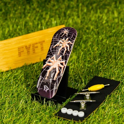 Finga Fingerboards Komplet začiatočník Design Pavouk chrom trucky