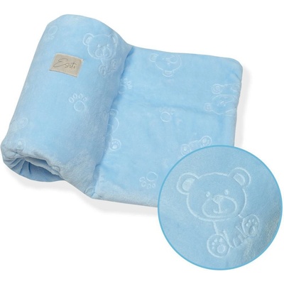 ESITO Dvojitá dětská deka Mikroplyš Bear Blue