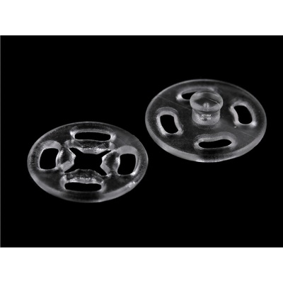 Prima-obchod Plastové patentky / stiskací knoflíky transparentní Ø13 mm, Ø15 mm, barva 3 13 mm transparent – Zboží Dáma