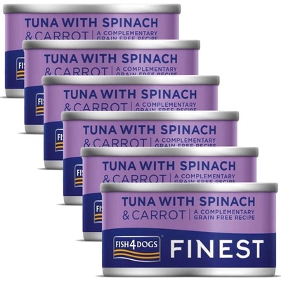Fish4dogs Finest Tuna with Spinach 6 x 85 g
