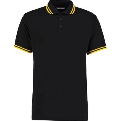 Kustom Kit polokošile KK 409 kontrastní krátký rukáv pánská černá/žlutá