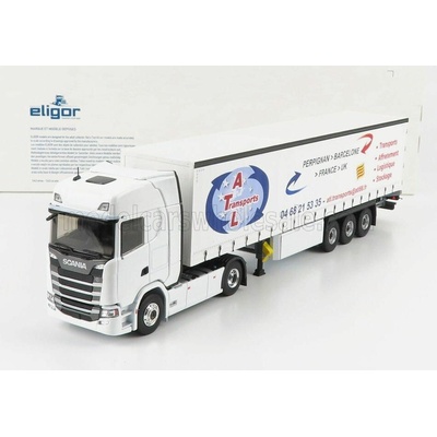 ELIGOR SCANIA S500 TRUCK TELONATO ATL TRANSPORT 2016 WHITE 1:43