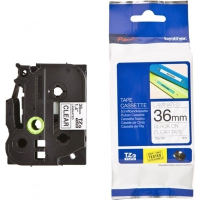 Brother Originální páska TZE-161 36 mm černý tisk na průsvitném podkladu