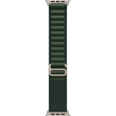 Apple Каишка от Apple за Apple Watch 49mm Loop: Dark Green Alpine Loop - Medium - Natural Titanium Finish (MXMV3ZM/A)