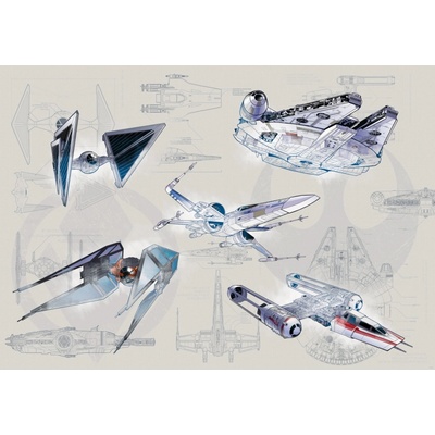 Komar Vliesová fototapeta Star Wars Blueprint Light rozměry 400 x 280 cm