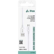iPEAX TPU kabel USB-A / USB-C 1,5 m, USB 2.0, bílý 90010117