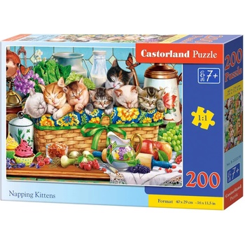 Image 1 of Castorland - Puzzle Napping Kittens - 200 piese