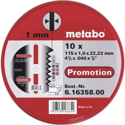 Metabo Rezný kotúč 115 x 1,0 x 22,23 mm 616358000 10 ks