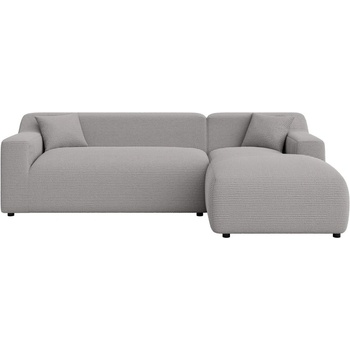 ROPEZ Светлосив ъглов диван от рипсено кадифе (десен ъгъл) Martin - Ropez (Martin Narożnik L - Prawa OT tk. Lincoln 86 Standard)