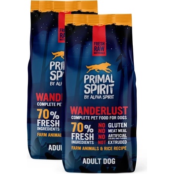 Primal Spirit Dog 70% Wanderlust 2 x 12 kg