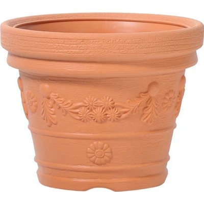 PlasticFuture Květináč Decora Ancient oranžový 39 cm