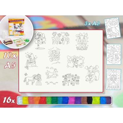 Radost v písku Velká sada PRO HOLKY 3 Barevné pískování obrázků – Hledejceny.cz