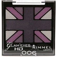 Rimmel Glam Eyes HD Quad oční stíny 8 True Union Jack 2,5 g