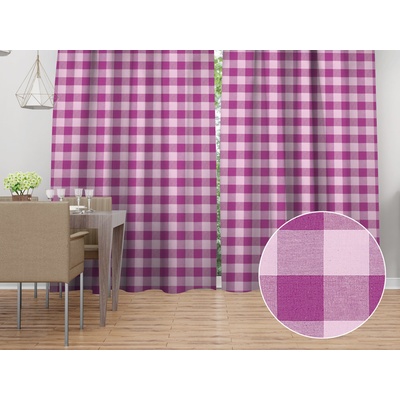 Biante Bavlněný závěs Olivia OL-021 Fialová kostka velká 140x150 cm
