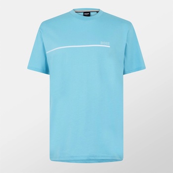 Boss Тениска Boss Mens BOSS Bodywear Short Sleeve Soft Knit T-Shirt (Stormfish) - Aqua 455