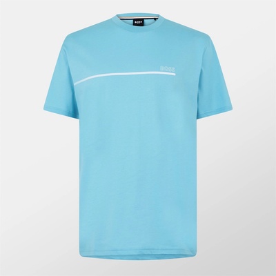 Boss Тениска Boss Mens BOSS Bodywear Short Sleeve Soft Knit T-Shirt (Stormfish) - Aqua 455