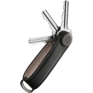 Orbitkey Leather Black with Black Stitching