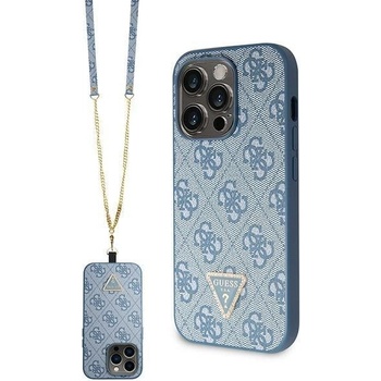 GUESS Кейс Guess GUHCP15LP4TDSCPB за iPhone 15 Pro 6.1"", син / син, твърд, Crossbody 4G Metal Logo (KXG0074564)