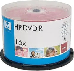 HP DVD-R 4.7Gb 16X - шпиндел 50бр.