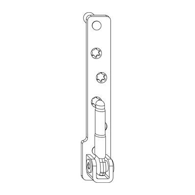 MACO sp.ložisko MAMMUT 180kg PVC 12/20 mm nos.čepy 9mm stříbrný pravé 211869