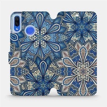 Pouzdro Mobiwear parádní flip Huawei Nova 3 - V108P Modré mandala květy