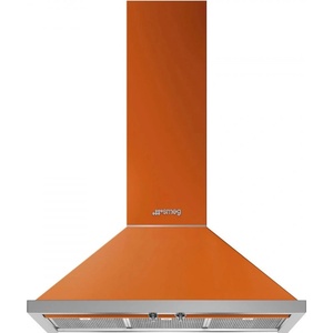 Smeg Абсорбатор SMEG Portofino KPF9OR, 275W, А+, 781 м3/ч, 3 скорости, 3 филтъра, Антивъзвръщателен клапан, Инокс, LED, Оранжев (KPF9OR)