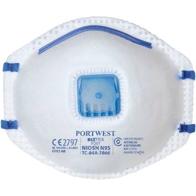 Portwest respirátor P201 FFP2 s výdechovým ventilkem POR-P201WHR Bílá