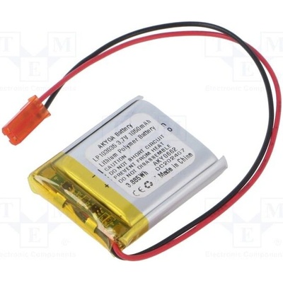AKYGA BATTERY AKY0662 Akum: Li-Po 3,7V 1050mAh vodiče,konektor JST SYP-02T-1