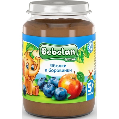 Bebelan пюре ябълки и боровинки - 190 г