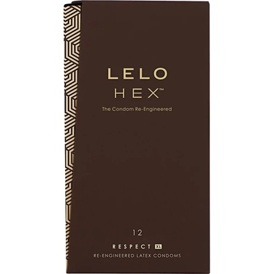 Презервативи с шестоъгълна структура, XL размер - HEX Respect 12 Pack (LELO004002)