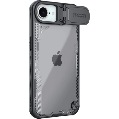 Nillkin Iceblade Prop Case с капак за обектив и стойка за iPhone 16e - черен (6902048296329)