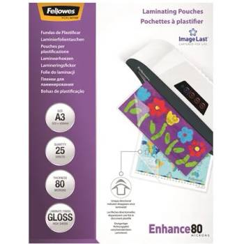 Fellowes Ламиниращо фолио FELLOWES A/3 80 микрона гланц 25/cm 5396403 (5396403)
