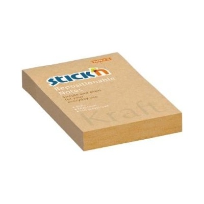 AZ Samolepiace bločky Kraft 76x76 mm prírodná hnedá