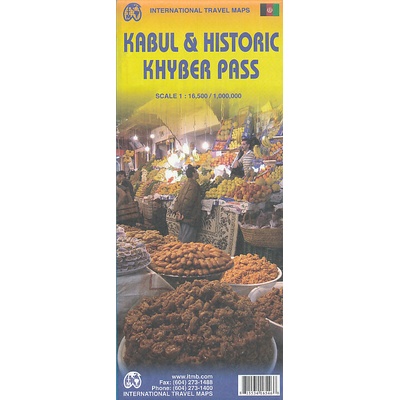 plán Kabul and Historic Khyber Pass 1:16,5 t., 1:1 mil.