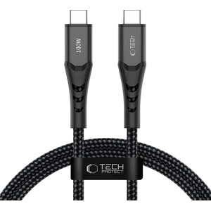 Tech-Protect ub11t ultraboost type-c cable pd 100w / qc3.0 100cm black (5906302390717)