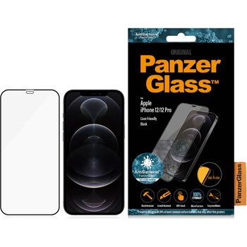 Panzer Стъклен протектор PanzerGlass за Apple Iphone 12 /12 Pro 6.1 CaseFriendly, AntiBacterial - Черен, 117940