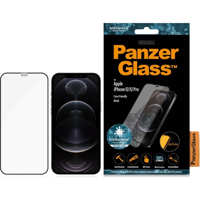 Panzer Стъклен протектор PanzerGlass за Apple Iphone 12 /12 Pro 6.1 CaseFriendly, AntiBacterial - Черен, 117940