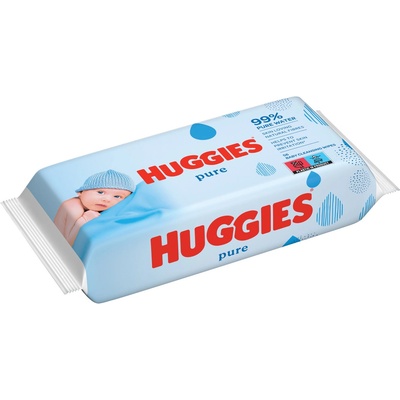 Huggies Pure Single dětské vlhčené ubrousky 56 ks