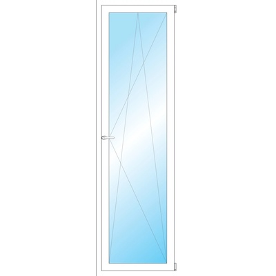 OKNA HNED Plastové okno 63x208 cm (630x2080 mm) bílé otevíravé a sklopné pravé