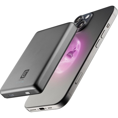 Cellularline Безжична външна батерия Magslim с Magsafe 10000 mAh черна 13241